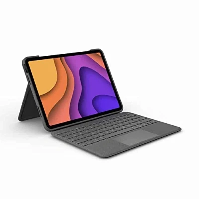 Bild av Logitech Folio Touch Tangentbordsfodralet för iPad Air 4:e, 5:e generationen 2020, 2022, Layout QWERTY UK/US INTL Grå