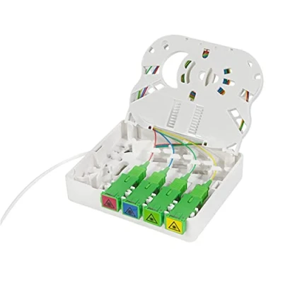 Bild av Logilink 066555 låda för optisk avslutning (STOA) FTTH 4X SC/APC med 40 m installationskabel Beige