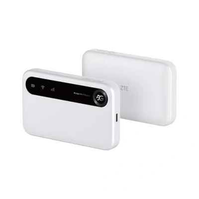 Bild av ZTE U50, 5G bärbar WiFi hotspot med upplåst SIM plats, låg kostnad modem router för 32 hem/professionella enheter, och 4G+, AX1800 6, upp till enheter