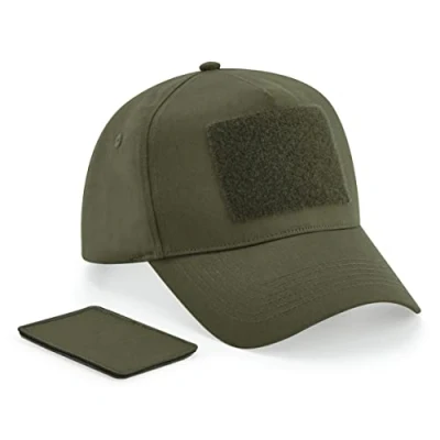 Bild av Beechfield B638 avtagbar lapp 5 panelslock, Militärgrönt, XS XL