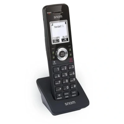 Bild av snom M10 SC Trådlös förlängningshandenhet med nummerpresentation DECT 3 riktad samtalsförmåg svart