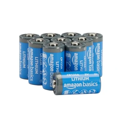 Bild av Amazon Basics 10 pack med CR123A litiumbatterier, 3 V