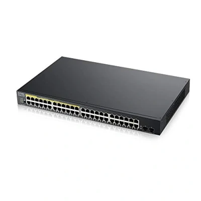 Bild av Zyxel GS1900 48HPv2 hanterad L2 Gigabit Ethernet (10/100/1000) Strömförsörjning via (PoE) stöd Svart