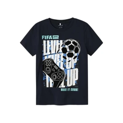 Bild av Name IT pojkar Nkmadian Fifae Ss Top Box Vde, marinblå blazer, 134 140