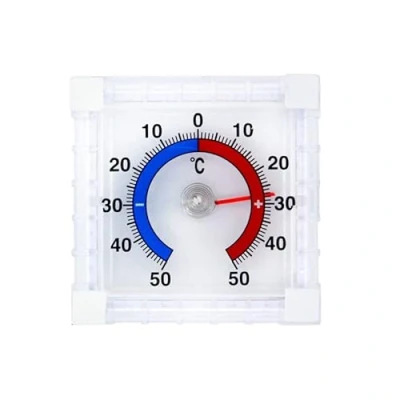 Bild av Självhäftande fönstertermometer, transparent yttertermometer, avläsningsområde: mellan 50C och +50C