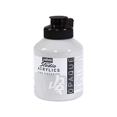 Bild av Pébéo Studio akryl fin akrylfärg grå neutral grå, 500 ml, (paket med 1)