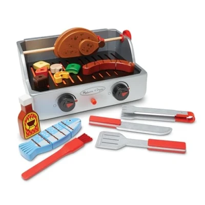 Bild av Grillset med spett , Låtsaslek Leksaksmat 3+ Present till pojke och flicka
