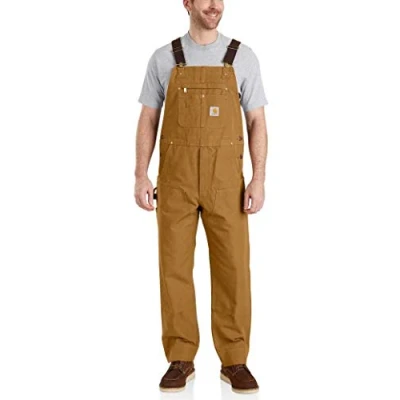 Bild av Carhartt Herr Relaxed Fit Duck Bib 102776 Hängselbyxor, Brun, 36W / 34L