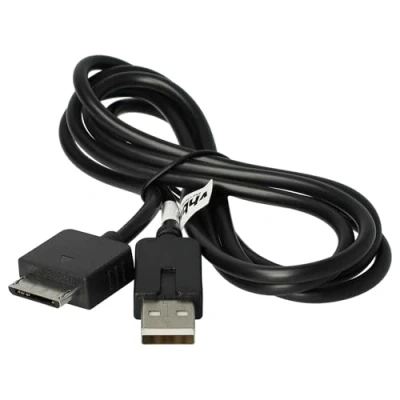 Bild av vhbw USB kabel kompatibel med Sony Playstation Portable Go PSP N1003, N1004 konsol 2 i 1 datakabel/laddning 1,2 m lång