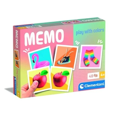 Bild av Clementoni Pedagogiskt Spel Memo Pocket Play With Colors 48 Tiles For Barn, Tillverkad i Italien, 18317