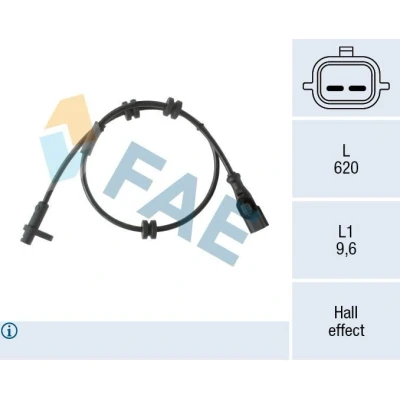 Bild av ABS givare, Sensor, hjulvarvtal, Bakaxel, ford, 1761071, 1809603, 2094995, AY11 2C190 AA, AB, AC