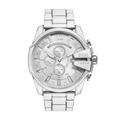 Bild av Diesel MEGA Chief Watch Kronografklockor silvercoloured, Storlek: One Size, Silver coloured
