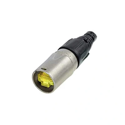 Bild av Neutrik 14877 ECON NE8MX etherCON RJ45 kabelkontaktskydd nickel kontakt, rak polnummer 8P8C gul