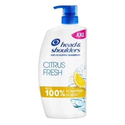 Bild av Head &amp; Shoulders Citrus Fresh Anti mjällschampo för fet hår 800 ml pumpdispenser, upp till 100 procent mjällskydd, kliniskt testad, ren känsla av friskhet med citrusdoft