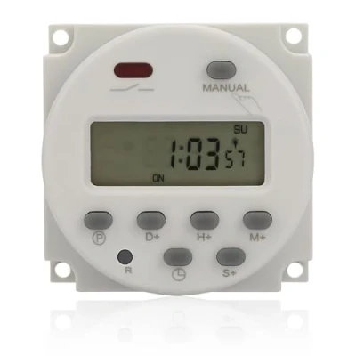 Bild av Miniprogrammerbar timeromkopplare, 1 sekund till 168 timmar, elektronisk automatisk tidsstyrning, 5 V 12 24 110 220 V, digital vägg/panelmonterad timer (12 DC)
