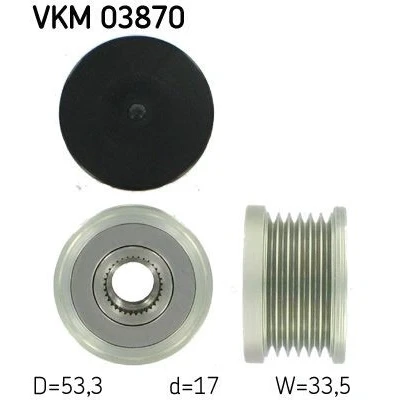Bild av Frihjulskoppling, generator Skf VKM 03870