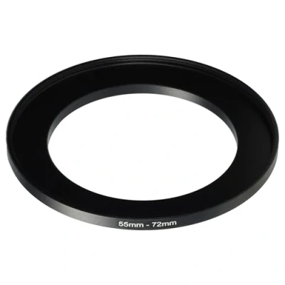 Bild av vhbw Step up ringadapter från 55 mm till 72 för kameralins filteradapter, metall, svart