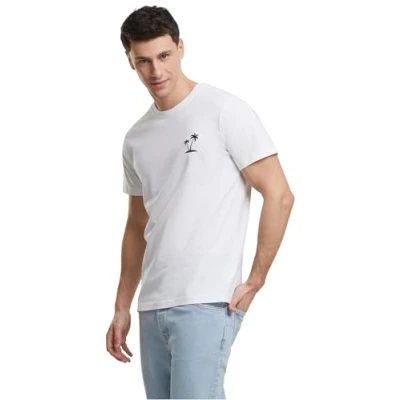 Bild av Mister Tee PALM TREE EMB Tshirt bas, Storlek: XS, White