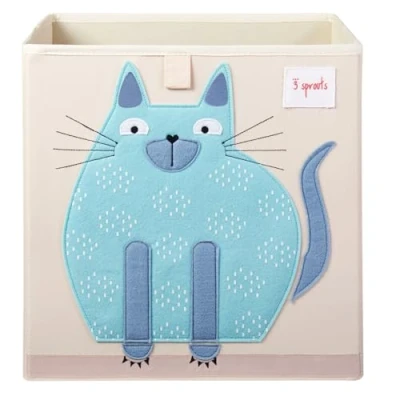 Bild av 3 Sprouts Storage Box Blue Cat