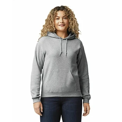 Bild av GILDAN herr Tröja med huva i fleece, stil G18500, Sportgrå, S