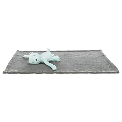 Bild av Trixie Junior cuddly set blanket/bear plush 75 x 50 cm grey/mint