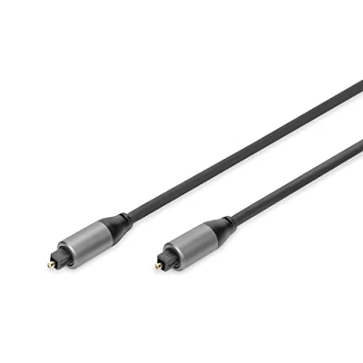 Bild av DIGITUS optisk ljudkabel Toslink till SPDIF fiberoptisk 3m svart för stereosystem, hemmabio, soundbar, dator, PS4, Xbox