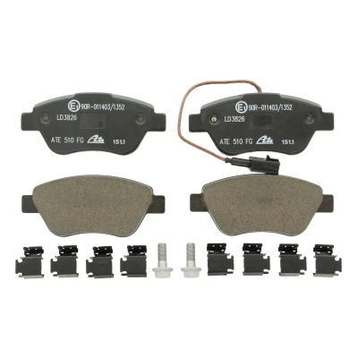 Bild av ATE Ceramic 13.0470 3826.2 Jeu de plaquettes frein contact signal d&#039;usure inclus avec vis d&#039;étrier accessoires