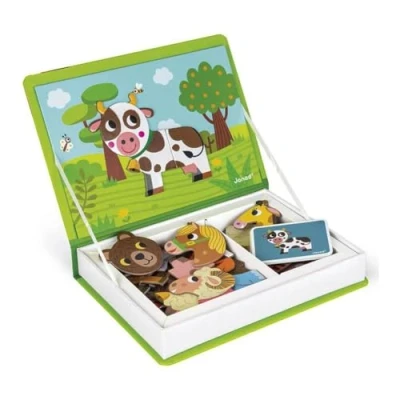 Bild av Janod MagnetiBook Animals Part Educational Magnetic Game Teaches Fine Motor Skills and Imagination Suitable for Ages 3 Up, J02723