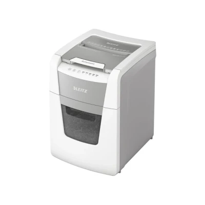 Bild av Leitz IQ Autofeed Small Office Micro Cut Dokumentförstörare, Säkerhetsklass P5, Automatisk, 100 Ark, 34 liters Behållare, Vit, 80120000