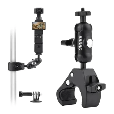 Bild av BRDRC Pocket 3 Cykelhållare Motorcykelfäste för styret kamerahållare cykelklämma kompatibel med GoPro Max Mini Hero 12 11 10 9 8 7 6 5, DJI 2, Insta360 X3 X2 Go tillbehör