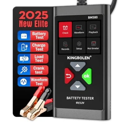 Bild av KINGBOLEN Laddningsprovare för bilbatteri 12V, BM580 100 2000 CCA 2 220Ah Digital analysator Testinstrument motorcykel ATV SUV Båt Startsystem