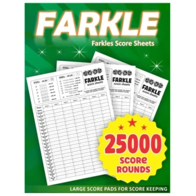 Bild av Farkles Score Sheets: Large Print Pads with Size 8.5 x 11 inches for Scorekeeping, Book 140 Pages