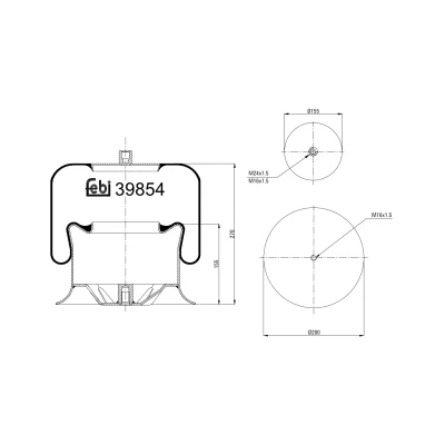 Bild av Bälgar, luftfjädring FEBI BILSTEIN 39854