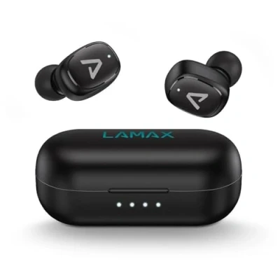 Bild av Lamax Dots3 In ear headset Bluetooth Stereo Svart Batteriladdningsindikering, Laddningsfodral, Volymkontroll, Svettresistent, Tocuh styrning, Vattenavisande