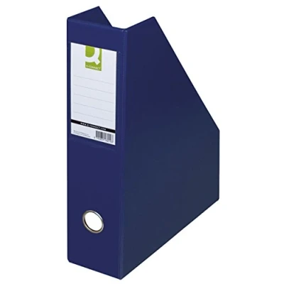 Bild av Q CONNECT KF16213 golvsamlare A4 76 mm mörkblå