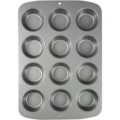 Bild av PME CSB110 kolstål non stick 12 kopp muffinspanna, grå