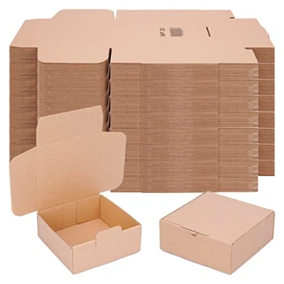 Bild av förpackning vikbara lådor 150 x 60 mm brun (yttermått 155 65 mm) WP 20 fraktkartong DHL kartong Hermes DPD GLS (250 stycken)