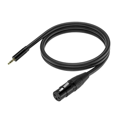 Bild av Yinker 3,5 mm till XLR hona mikrofonkabel, 1,5 m 1/8 tum TRS 3 stifts mikrofonkabel balanserad stereo