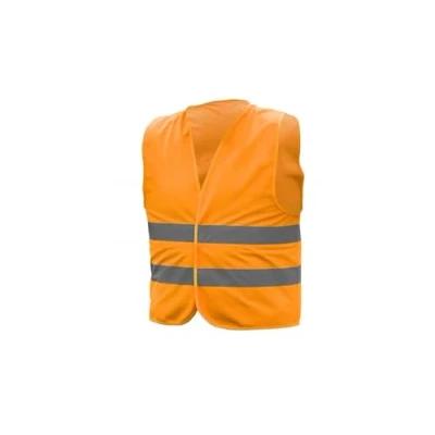 Bild av Högert Technik varningsväst för män, gul/orange, kardborreband, 2 reflekterande remsor, 100% polyester (120 g/m²). Perfekt bygg, trafik och industri. Storlekar: L 3XL, apelsin, 3XL
