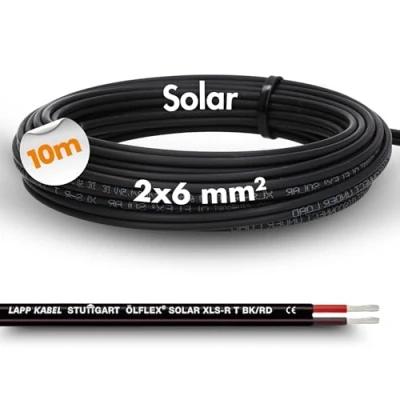 Bild av Lapp Solcellskabel ÖLFLEX SOLAR XLS R T 2 x 6 mm2, 10 m, svart, koppar, ELECTRONIC_WIRE
