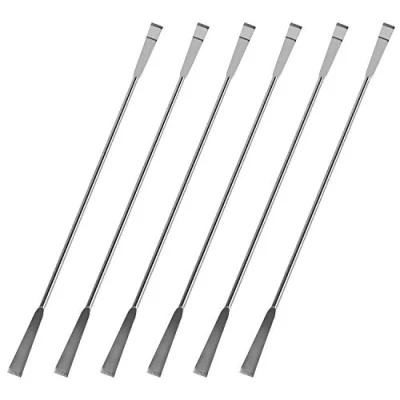 Bild av QWORK® Rostfritt stål laboratorium mikrospatel, för pulver gel lockfyllning, 6 pack 7/8 tum