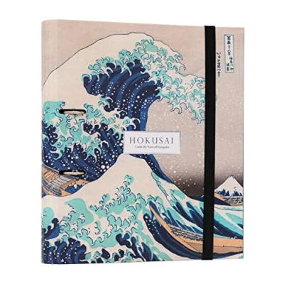 Bild av Grupo Erik Hokusai 2 Ring Binder A4 Folders 11 x 12.6 inches 28 32 cm Ringbinder Files Japanese Stationery The Great Wave Off Kanagawa