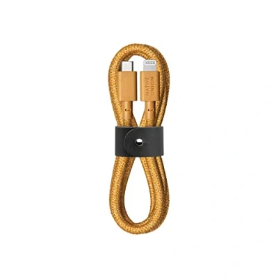 Bild av Native Union Belt USB C till Lightning kabel 1,2 m extra stark förstärkt [MFi certifierad] kompatibel med iPhone 14, 13 och tidigare (Kraft)