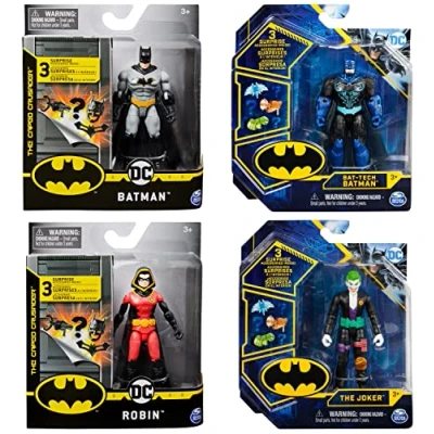 Bild av DC Comics BATMAN 4 Inch Action Figures with 3 Mystery Accessories (Styles Vary)