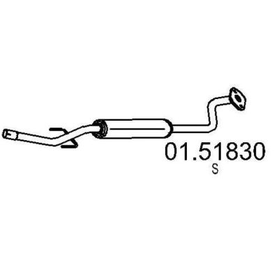 Bild av MTS 01.51830 Silencieux Intermédiaire 1630 TOYOTA: Yaris I 3/5 portes