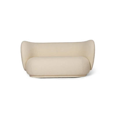 Bild av Ferm Living Rico 2 seater Sofa Soffa för personer Nordic Bouclé Off white W148 x D84 H76.5 cm