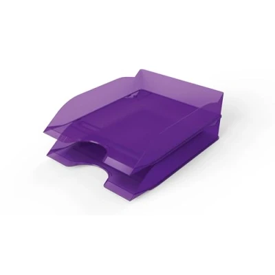 Bild av Durable Brevfack BASIC A4, lila genomskinlig, förvaringsfack stapelbar, 6 stycken, 1701674992