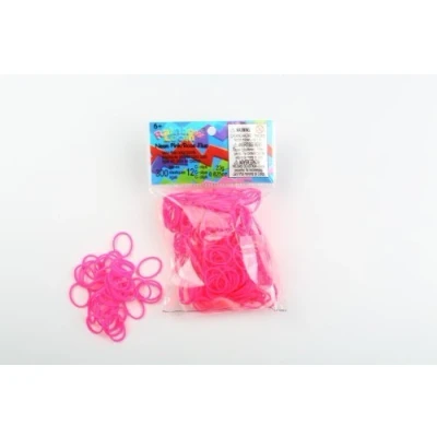Bild av Elastisk Rainbow Loom neonrosa