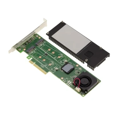 Bild av KALEA INFORMATIQUE PCIe 3.0 x8 kontrollkort för 2 M.2 NVMe M Key HARWARE Raid 0 1 SSD, med Marvell 88NR2241B0 chipset