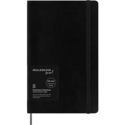 Bild av Moleskine Smart Notebook, Large, Ruled, Black, Soft Cover (5 x 8.25)